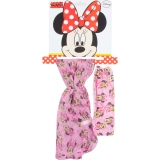 Set Minnie - šátek + čelenka v růžové barvě