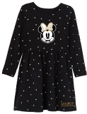 Černé šaty Minnie s puntíky