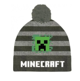 Zimní čepice Minecraft s bambulí Stripe