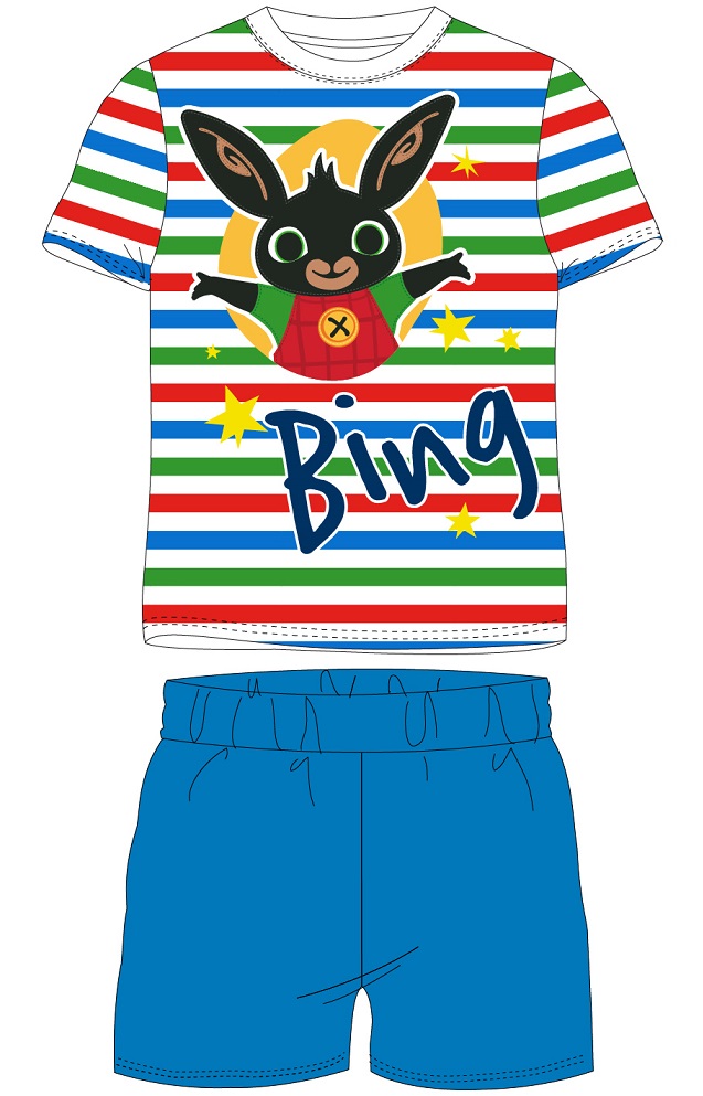 Letní pyžamo Zajíček Bing Stripe - modré