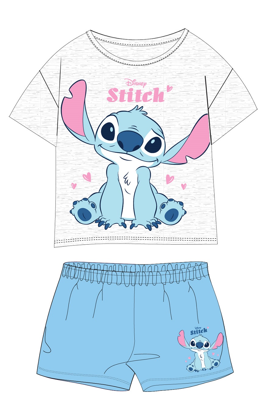 Dívčí pyžamo Lilo & Stitch Hearts - tyrkysové - BALENÍ 6 KS