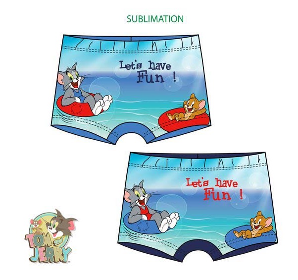 Chlapecké plavky Tom a Jerry - tyrkysové