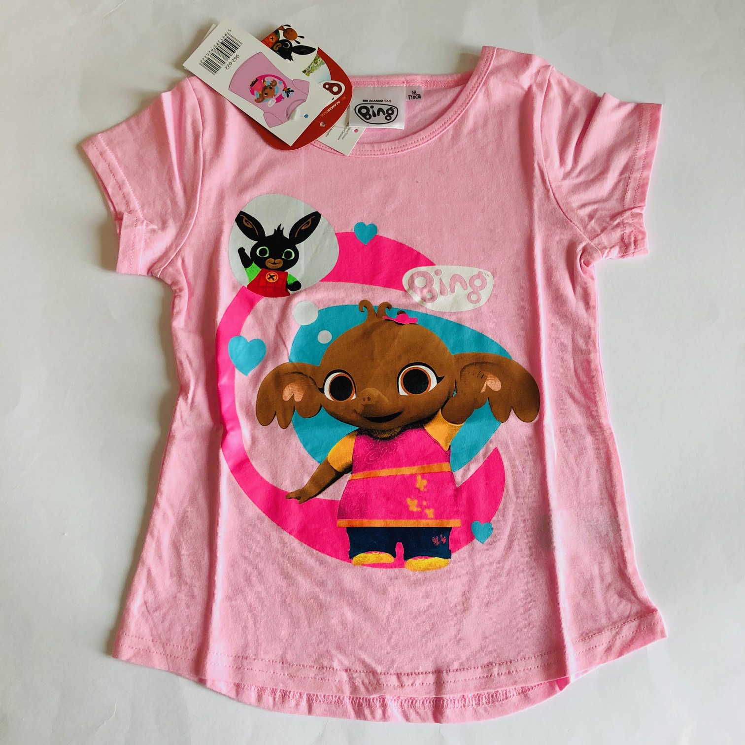 Dívčí tričko Zajíček Bing - světle růžové