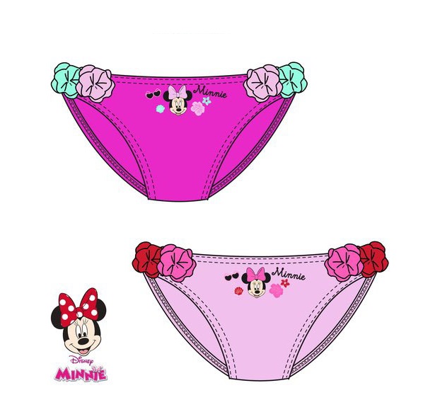 Plavky - plavkové kalhotky Minnie - světle růžové