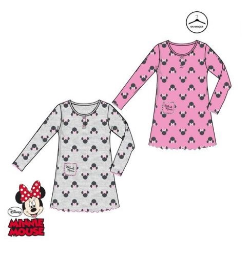 Noční košile s dlouhým rukávem Minnie Junior - růžová