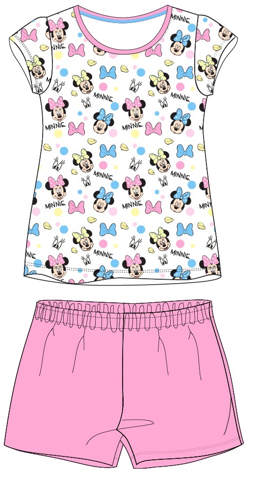 Krátké pyžamo Minnie - růžové