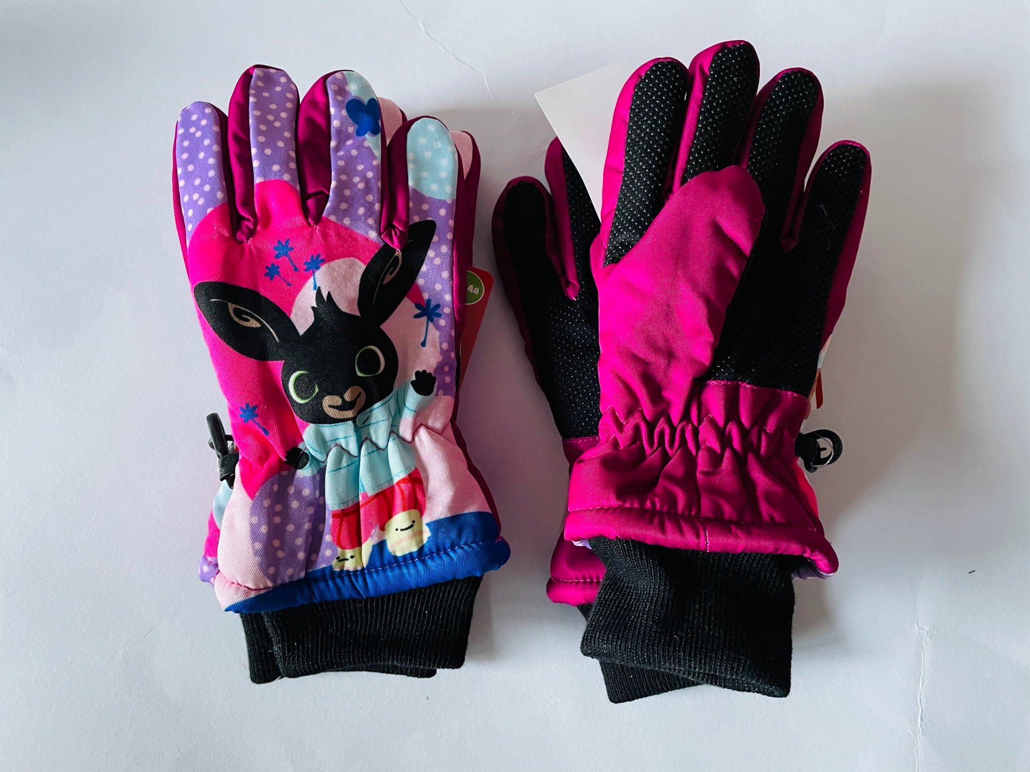 Zimní prstové rukavice Zajíček Bing - tmavě růžové