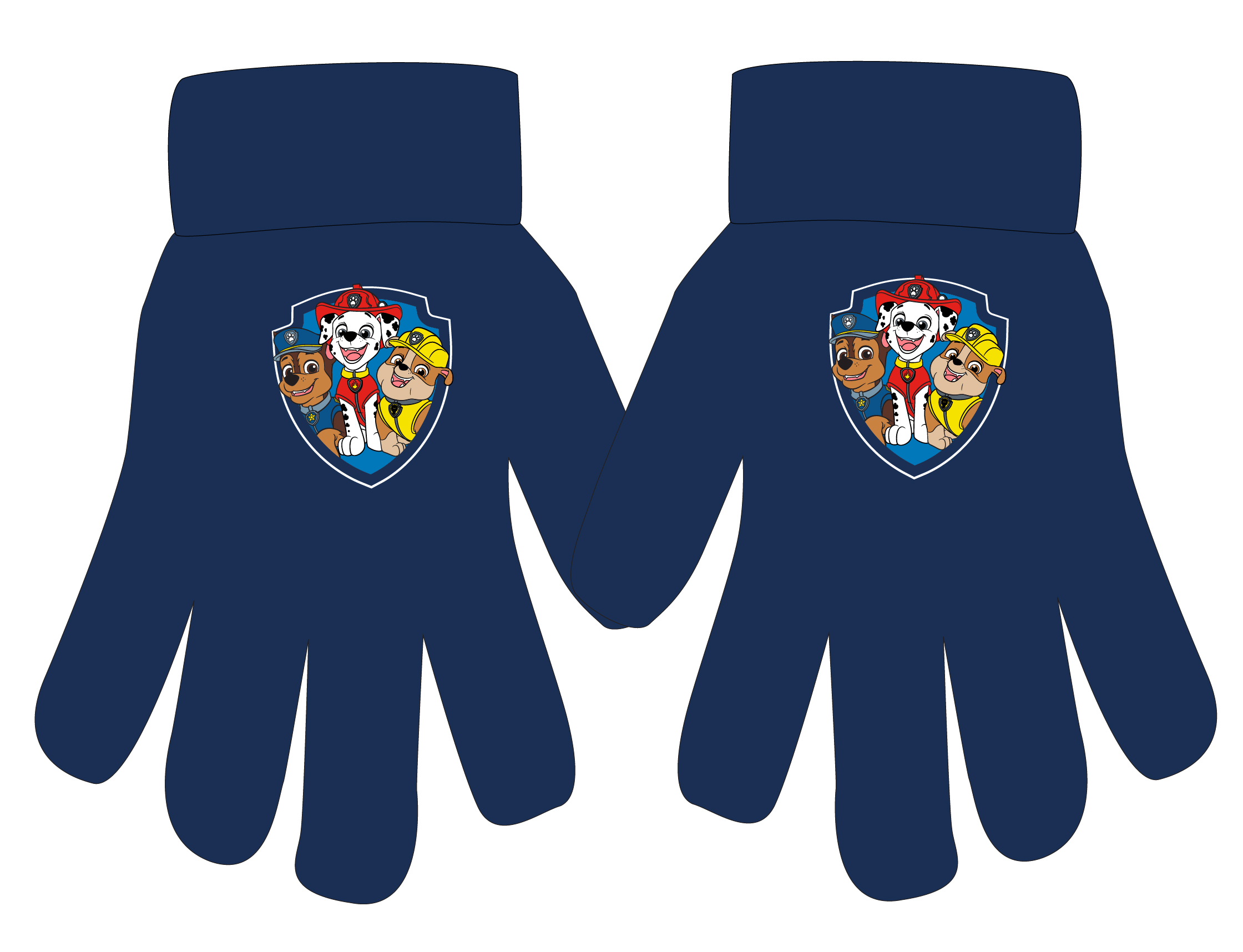 Úpletové rukavice Tlapková Patrola PP Blue