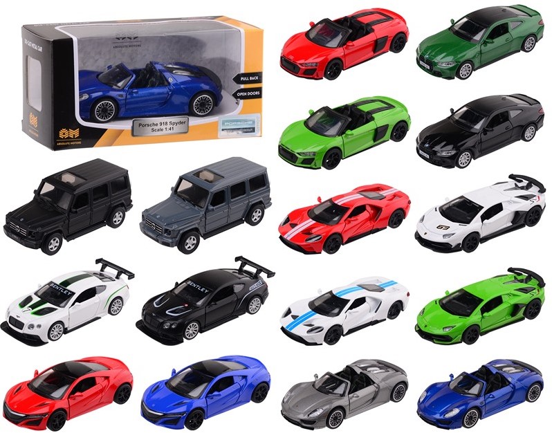 Luxusní kovové autíčko Absolute Motors Super Cars 1:38