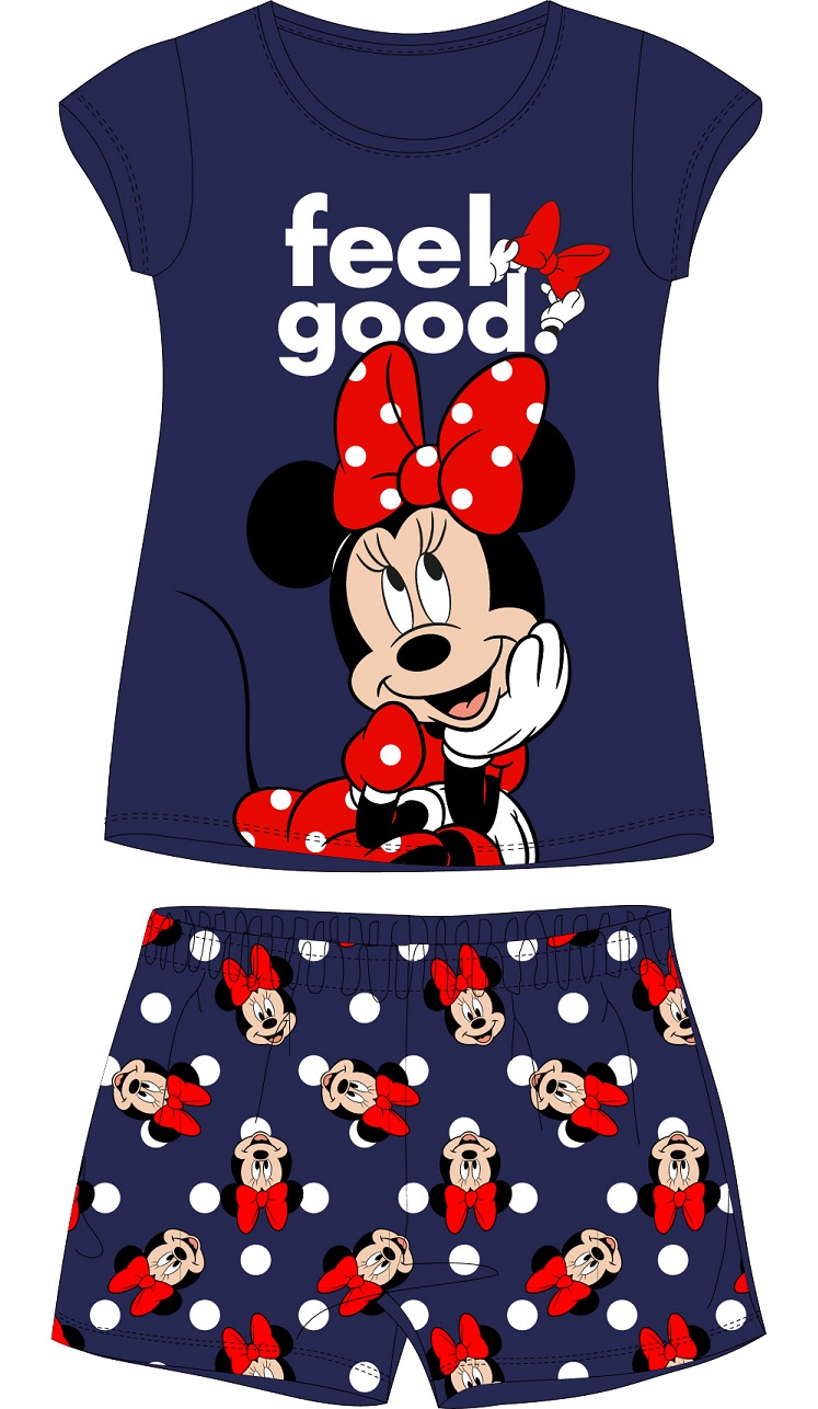 Letní pyžamo Minnie Feel Good - modré - BALENÍ 6 KS