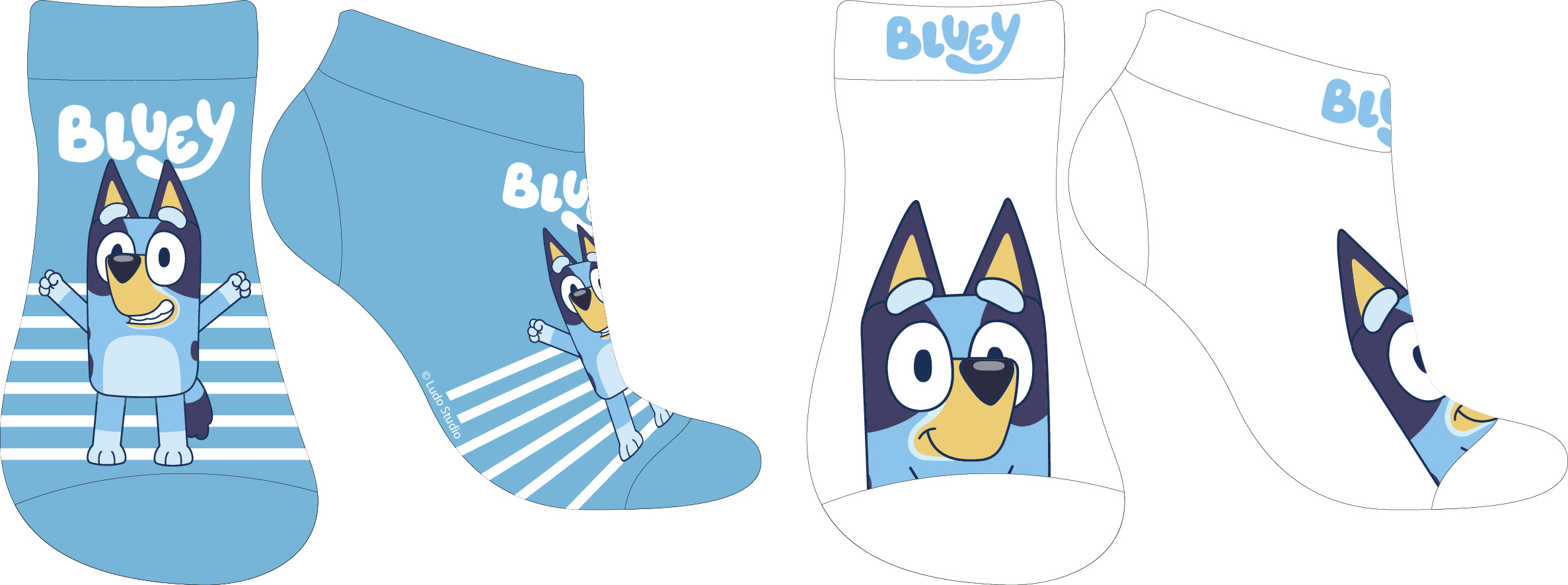 Kotníkové ponožky Bluey - BALENÍ 12 PÁRŮ