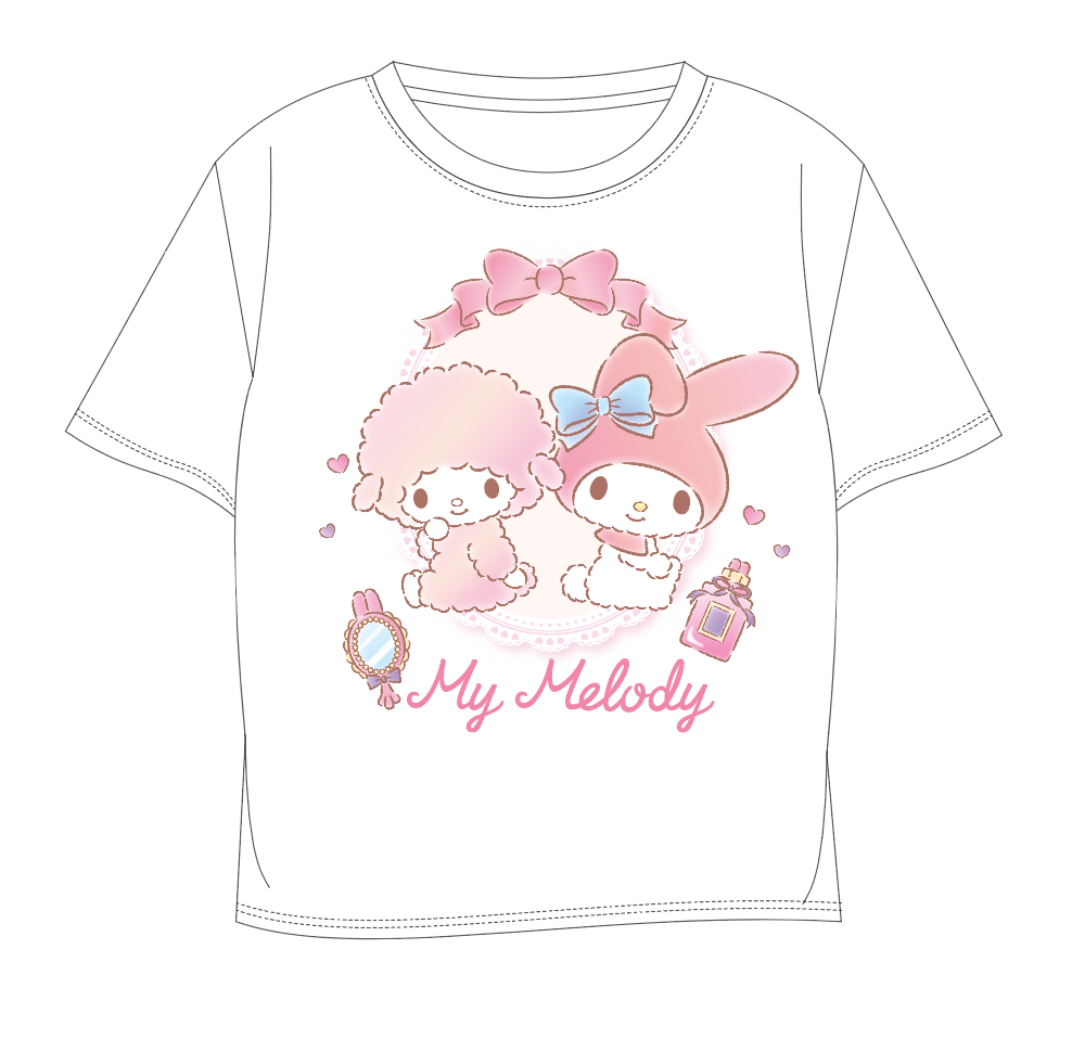 Tričko z kolekce Hello Kitty & Friends - My Melody - bílé