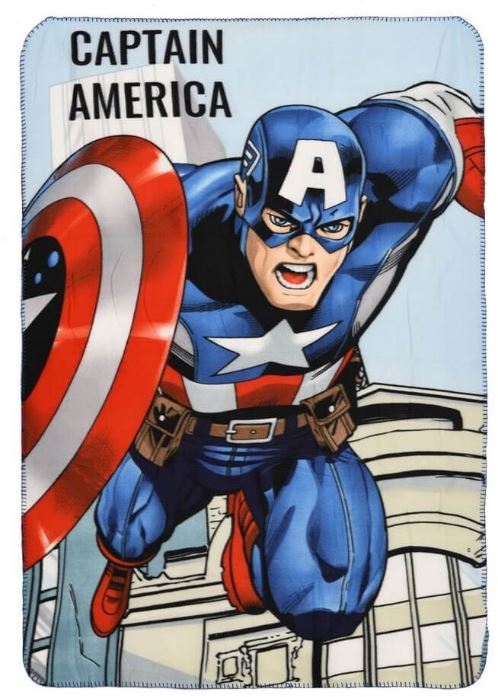 Flísová deka Avengers - Kapitán America