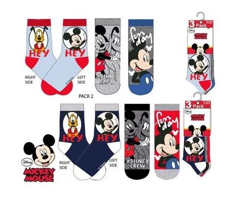 Ponožky Mickey Mouse - 3 páry