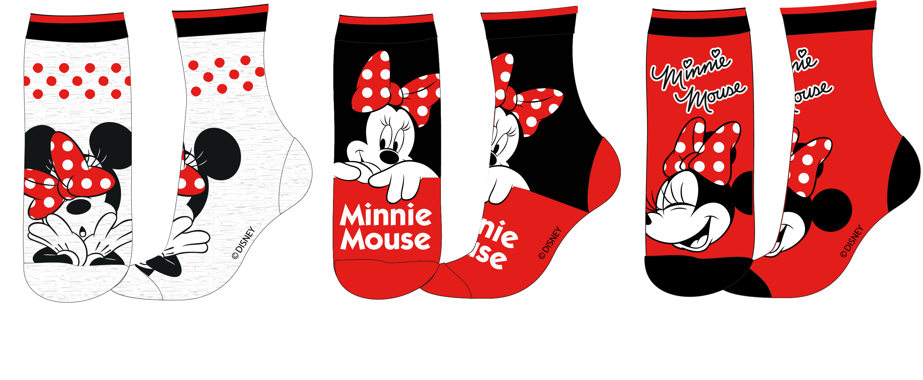 Ponožky Minnie - trojbalení