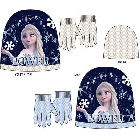 Set čepice a rukavice Frozen - BALENÍ 4 KS