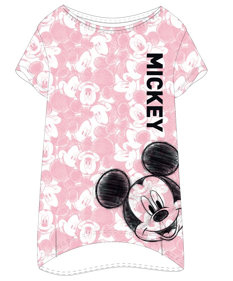 Dámské tričko na spaní Mickey - růžové