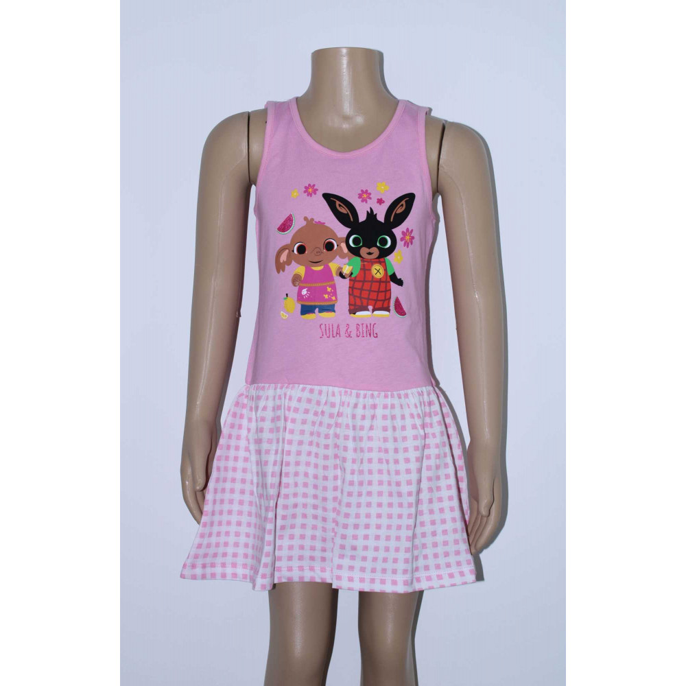 Letní šaty Zajíček Bing - růžové - BALENÍ 4 KS
