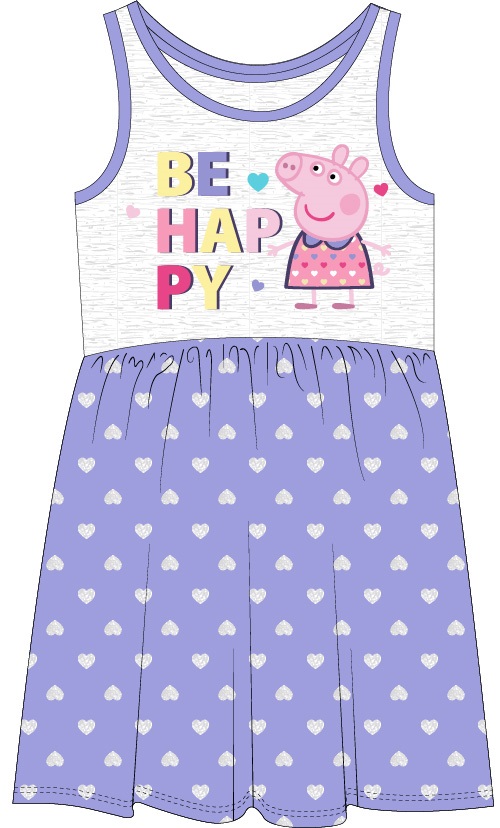 Šaty Peppa Pig Be Happy - fialové