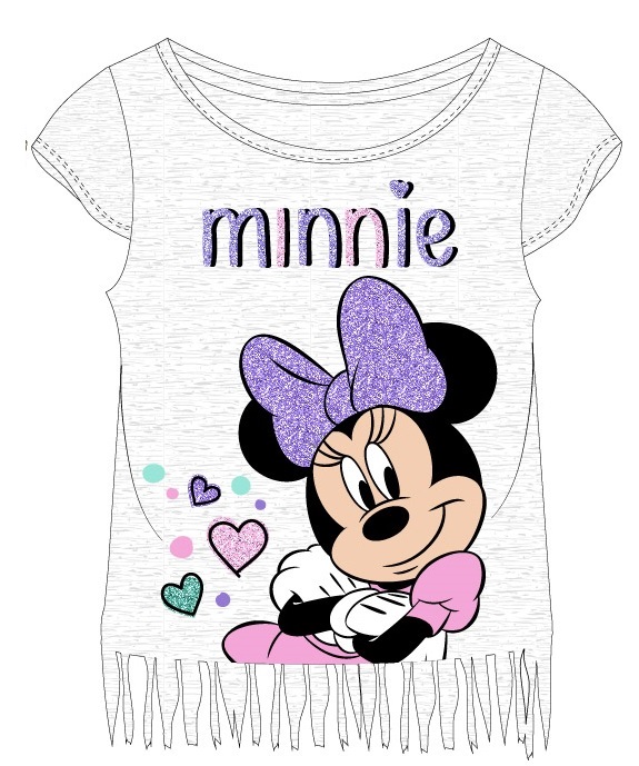 Tričko Minnie s třásněmi - šedé