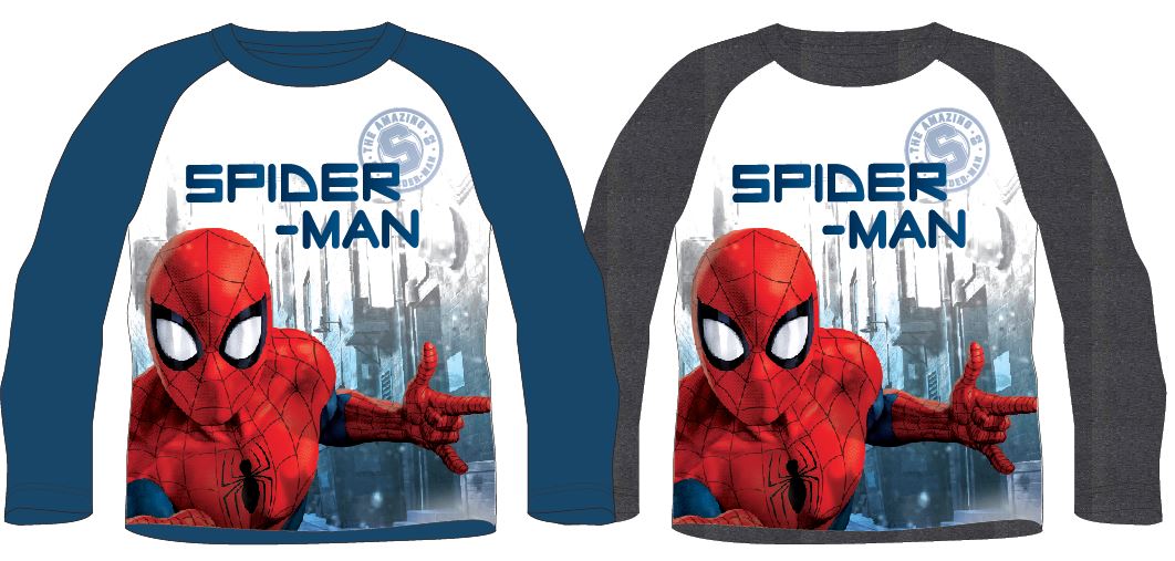 Tričko Spiderman dlouhý rukáv - modré 