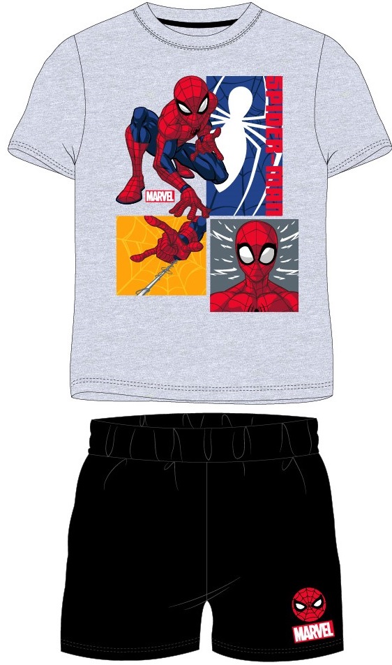 Letní pyžamo Spiderman - šedo-černé