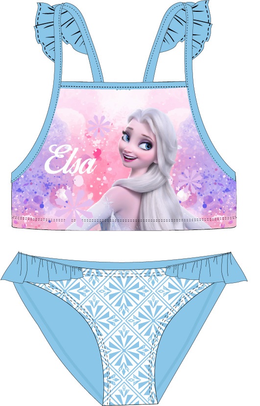 Dvoudílné plavky Frozen, Elsa - tyrkysové