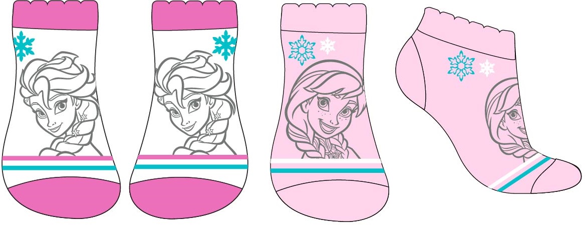 Kotníkové ponožky Frozen - BALENÍ 12 PÁRŮ