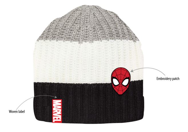 Zimní úpletová čepice Spiderman 