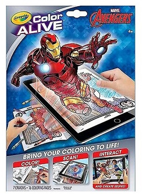 Omalovánky s voskovkami  Avengers Color Alive