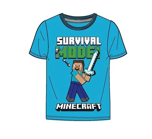 Tyrkysové tričko Minecraft Survival