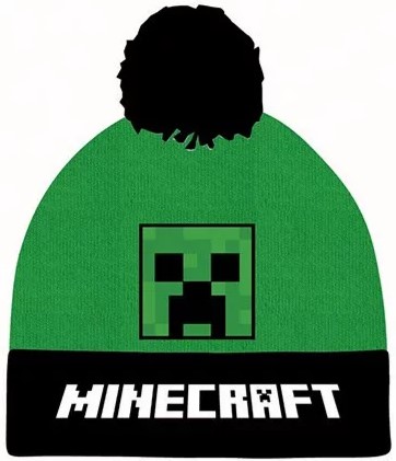 Zimní čepice s kulichem Minecraft Face