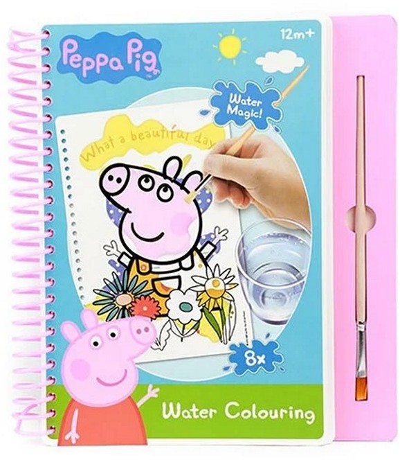 Vodní magické omalovánky v kroužkové vazbě Peppa Pig