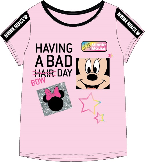 Růžové tričko Minnie Bow Day - BALENÍ 6 KS