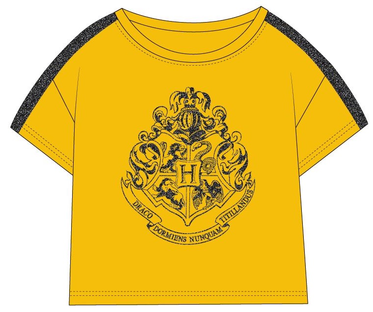 Žluté tričko - crop top Harry Potter