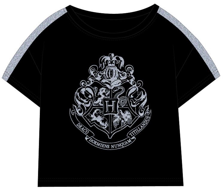 Černé tričko - crop top Harry Potter