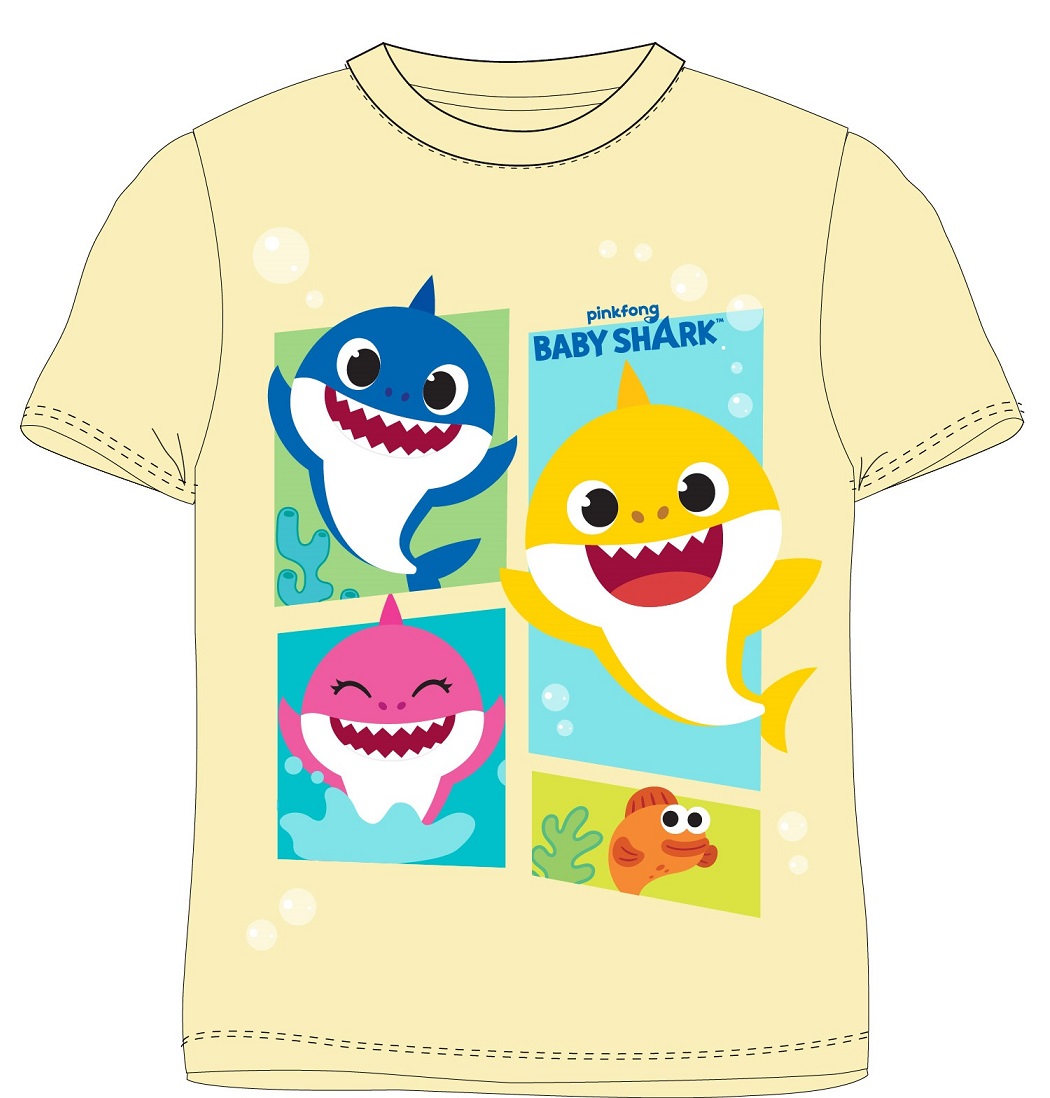 Chlapecké tričko Baby Shark - žluté