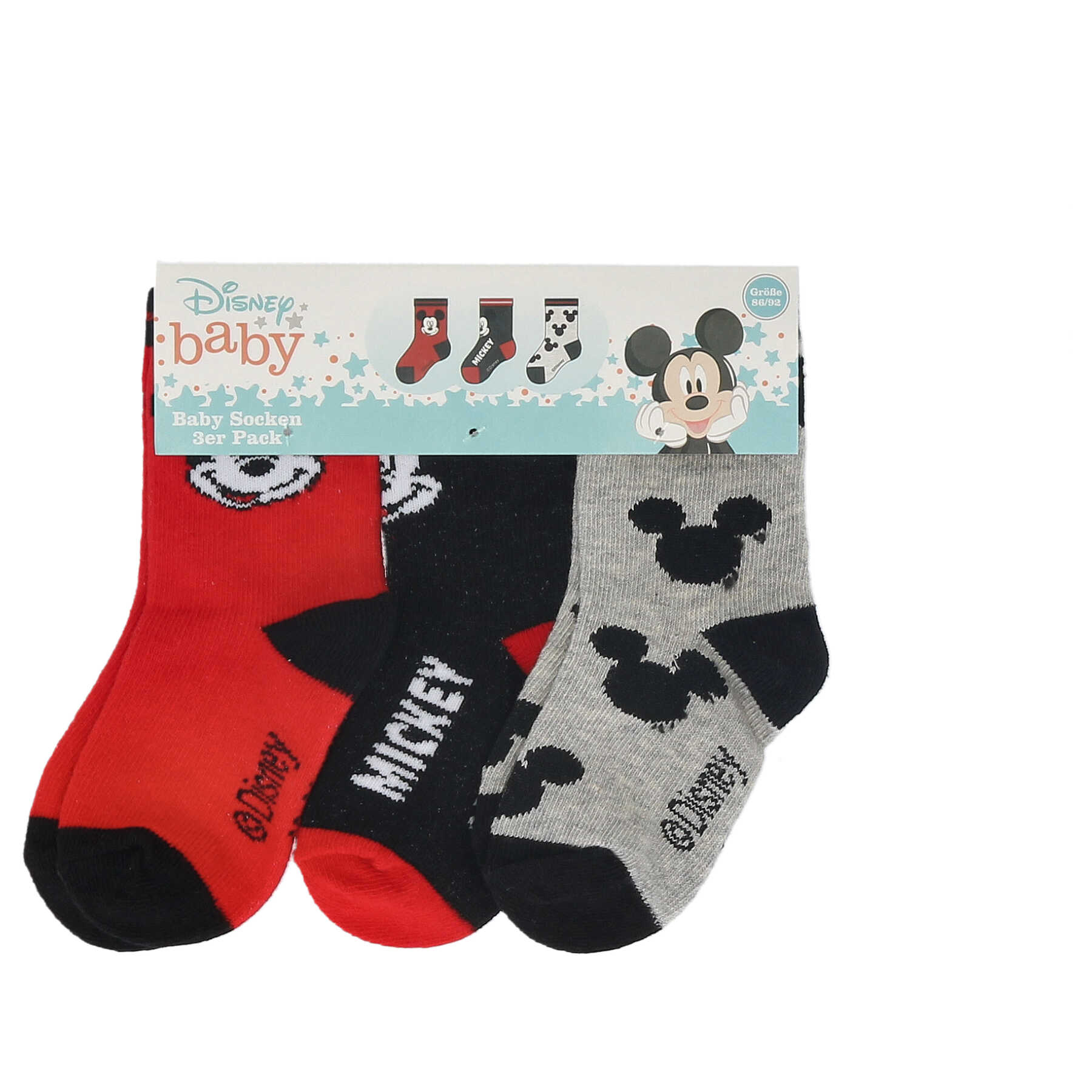 Kojenecké ponožky Mickey Mouse Baby - 3 páry