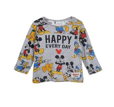 Tričko Mickey Mouse & Friends Baby - šedé