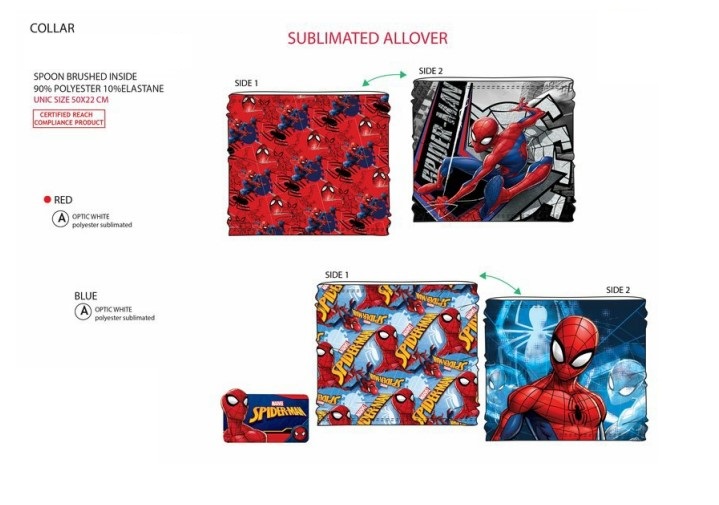 Multifunkční nákrčník Spiderman - BALENÍ 4 KS