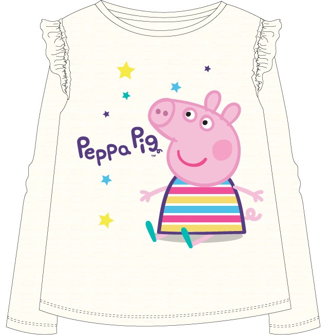 Tričko Peppa Pig Stars - krémově bílé
