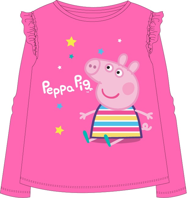 Tričko Peppa Pig Stars - růžové