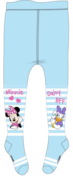 Punčocháče Minnie & Daisy - tyrkysové s bílými proužky