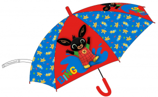 Deštník Zajíček Bing modro-červený - BALENÍ 3 KUSY