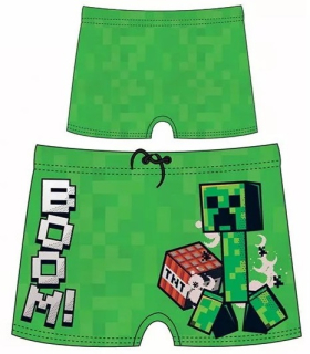 Zelené plavky - plavkové šortky MINECRAFT  