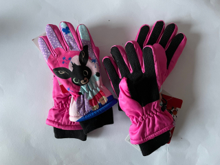 Zimní prstové rukavice Zajíček Bing - světle růžové