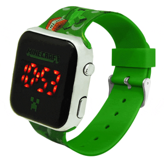 LED hodinky MINECRAFT Green