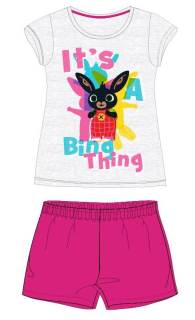 Dívčí krátké pyžamo Zajíček Bing - růžové 