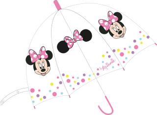 Transparentní deštník Minnie - BALENÍ 4 KUSY