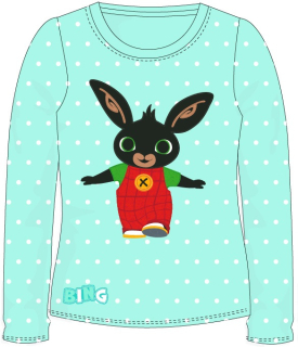Dívčí tričko Zajíček Bing - tyrkysové - BALENÍ 5 KS